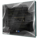 Specchio LED Quadrato | Pulsanti touch | Funzione anti-appannamento | Luce bianca fredda - Reyze Serie Simetria Modello 3